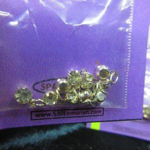 Silver Plated Crystal Rhinestone Charms Spacer Beads 10Pcs Each Package Lot Of 3
